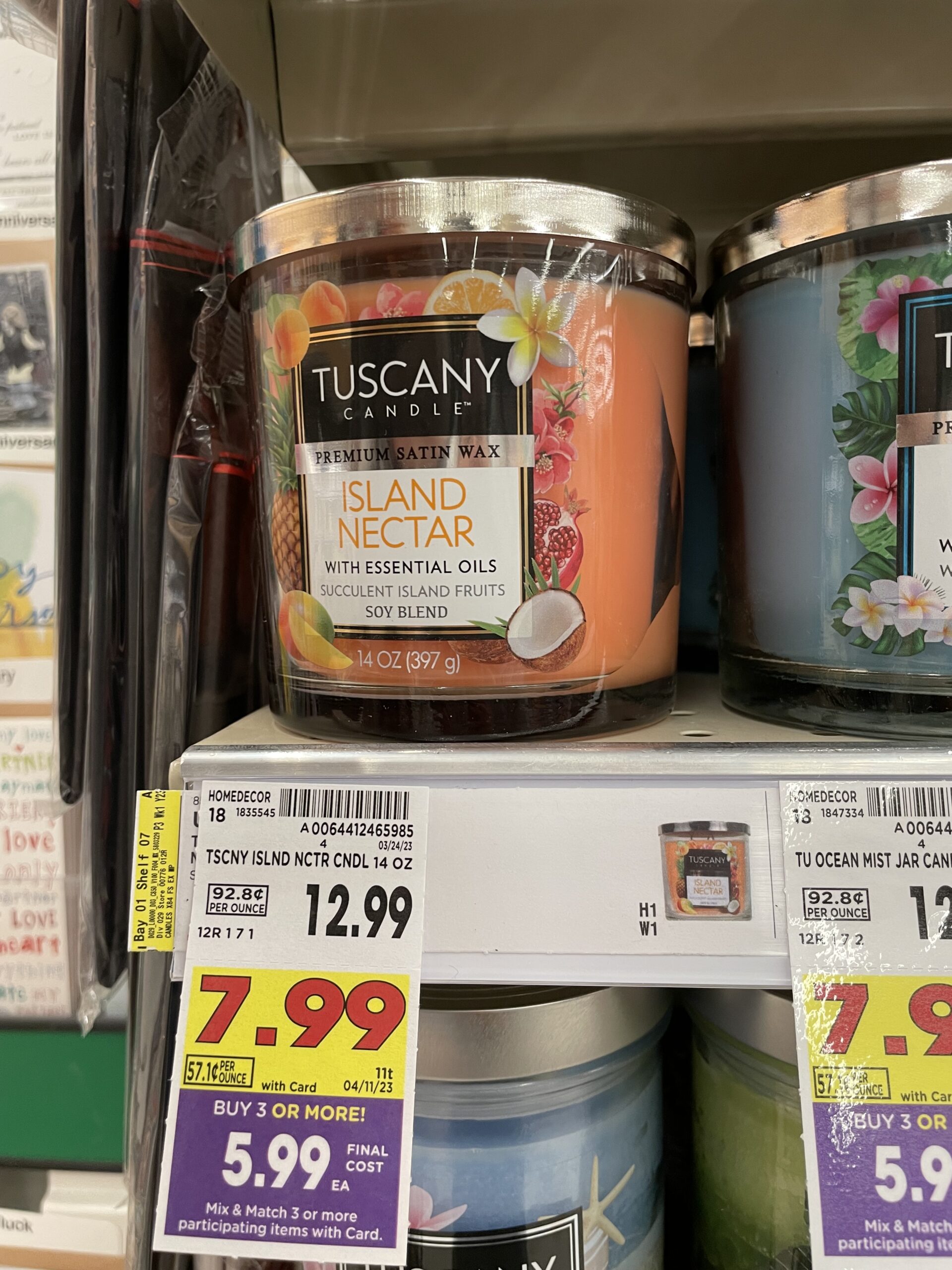 tuscany candle kroger shelf image 1 