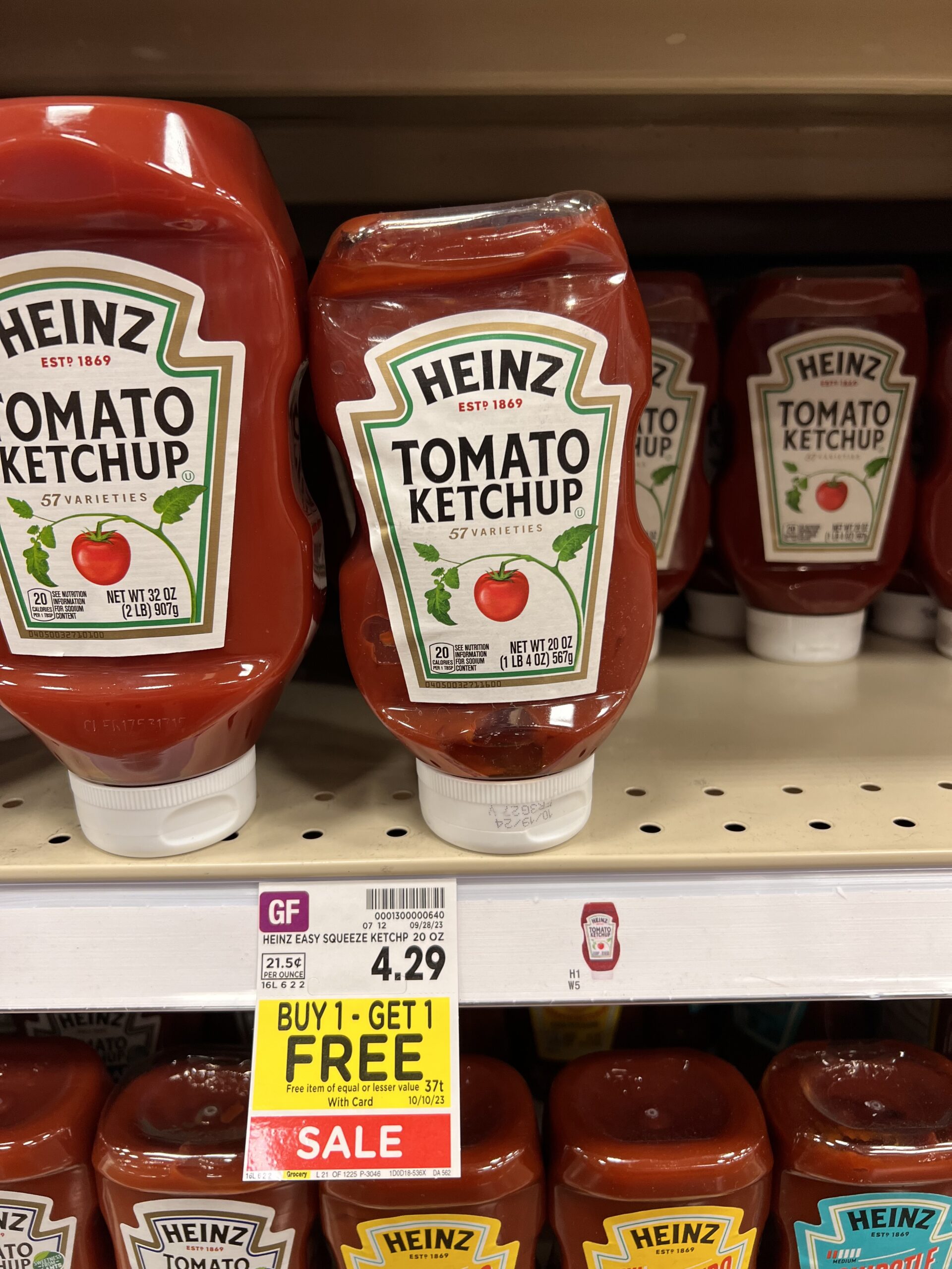 heinz ketchup kroger shelf image 1