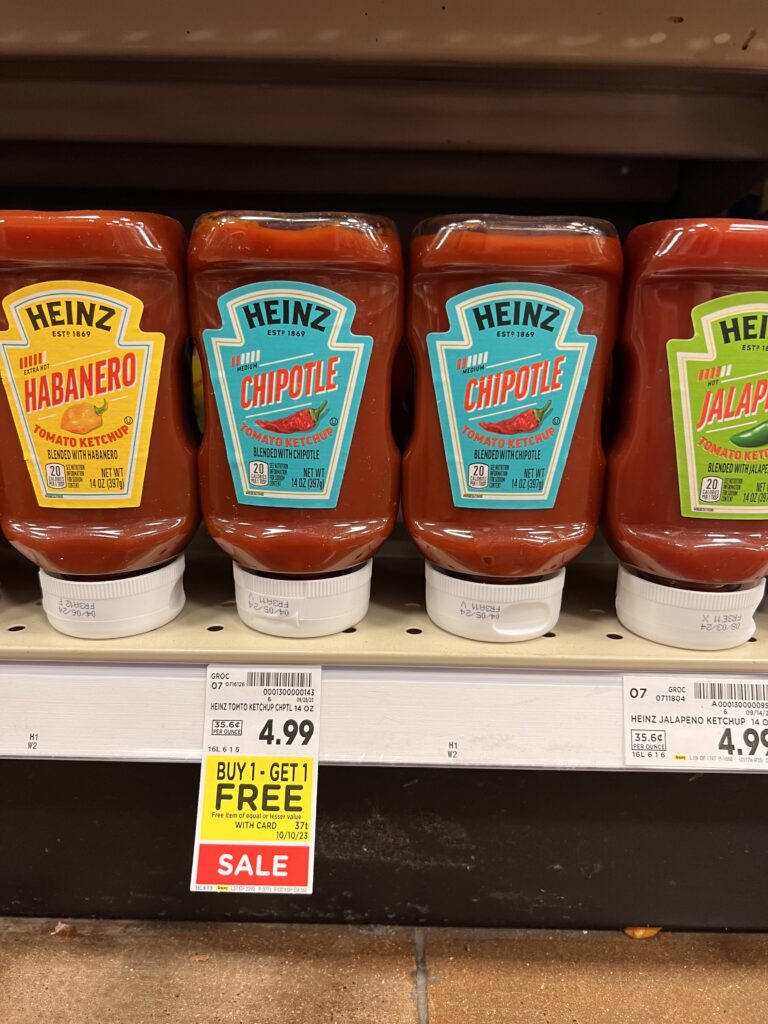 heinz ketchup kroger shelf image 3
