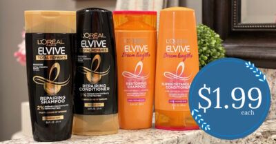 L'Oreal Elvive Shampoo & Conditioner Kroger Krazy