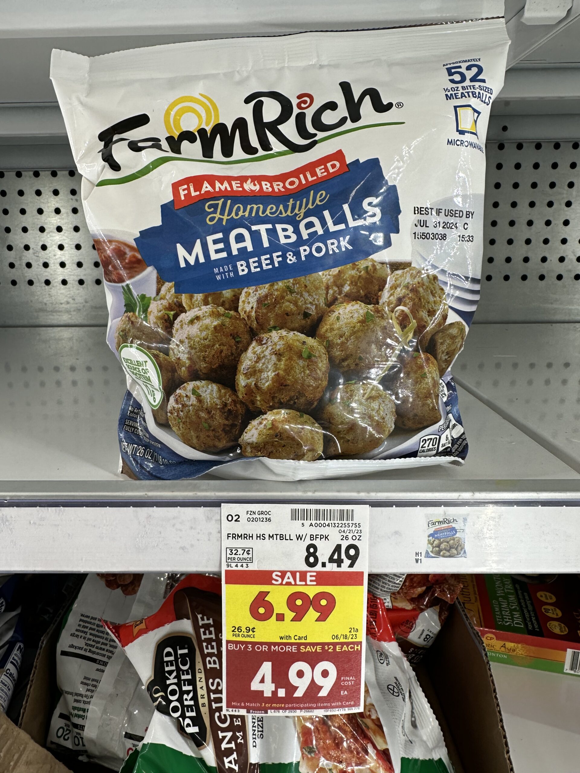 farmrich meatballs kroger shelf image 1