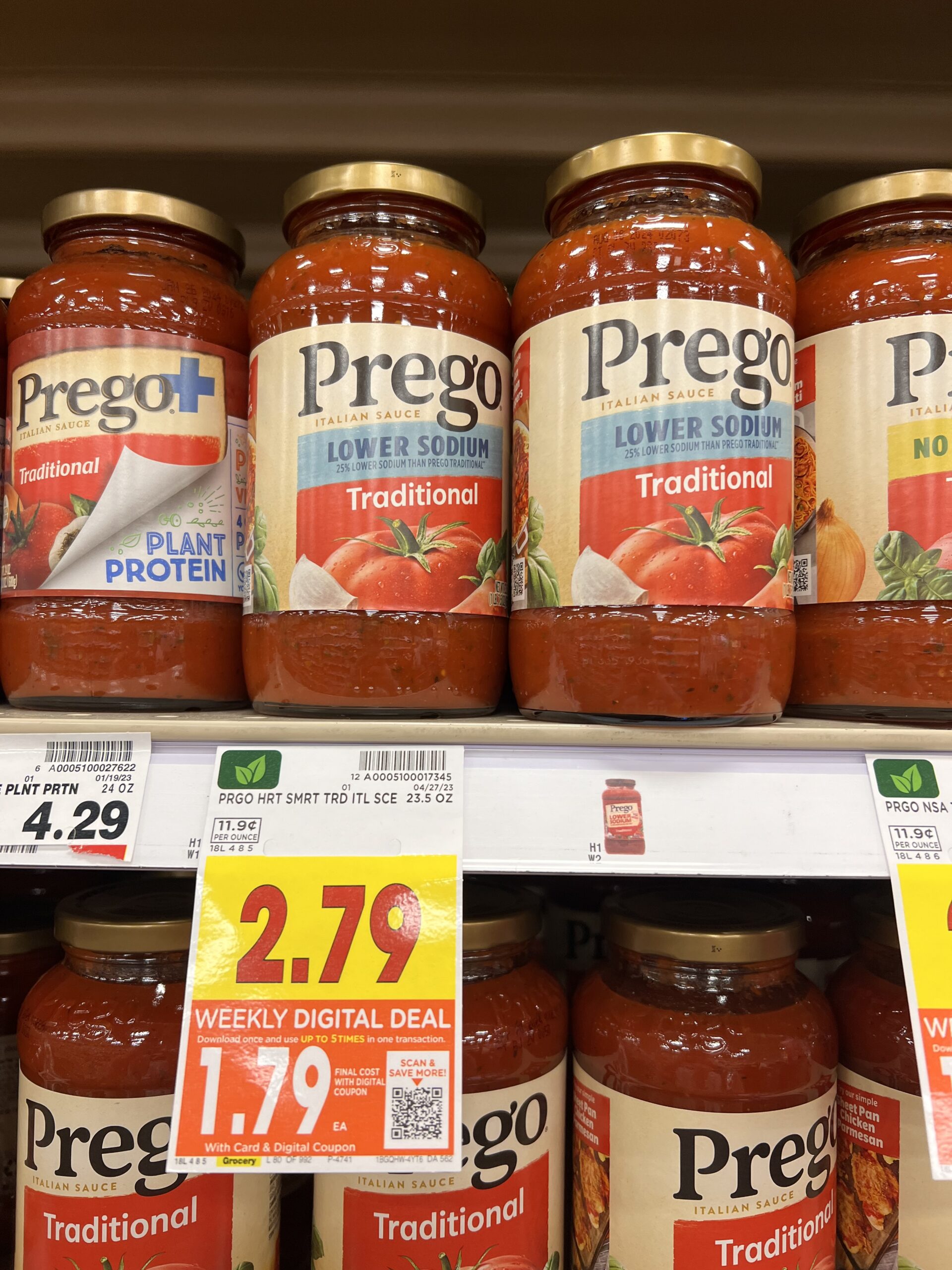 prego pasta sauce kroger shelf image 1