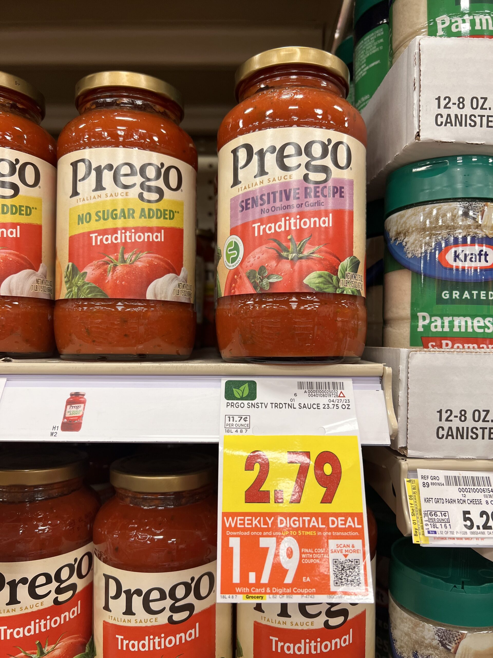 prego pasta sauce kroger shelf image 3