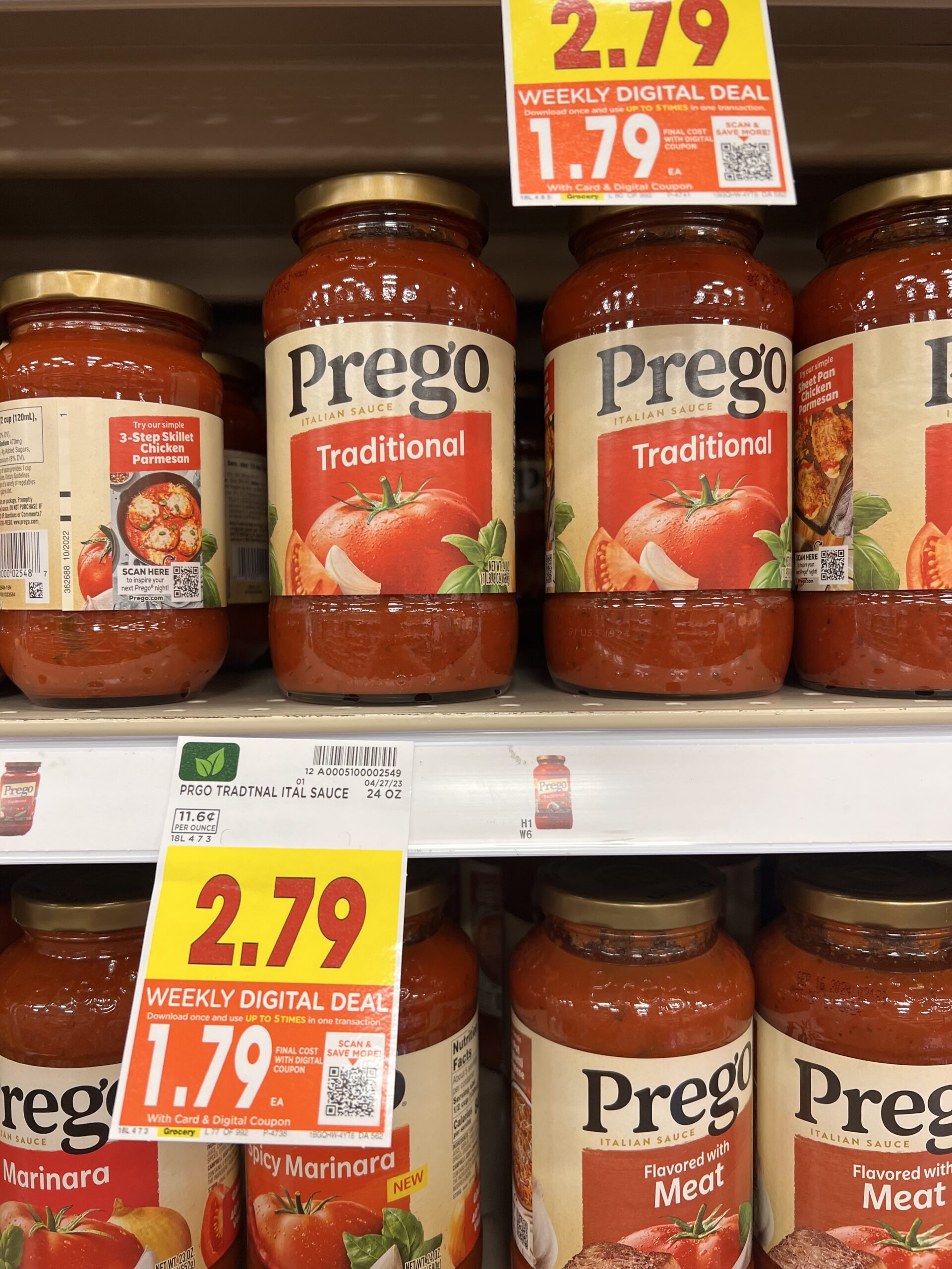 prego pasta sauce kroger shelf image 4