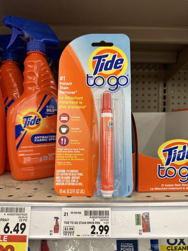 Tide to Go Stain Remover Pen as low as 99¢! - Kroger Krazy