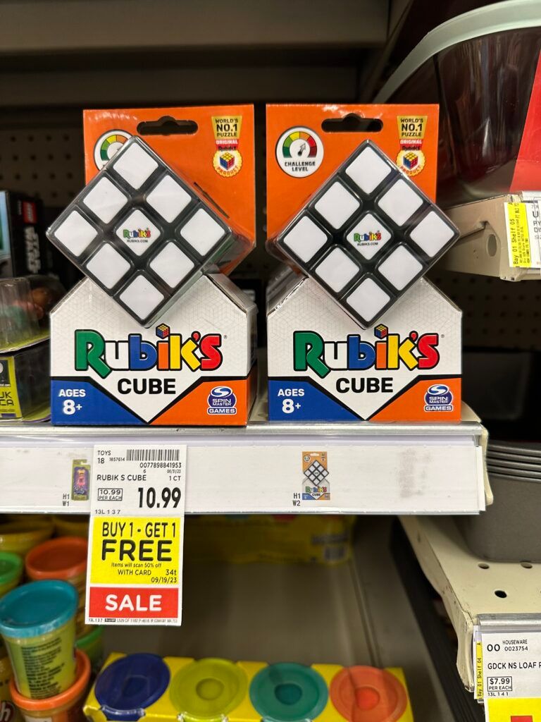 rubiks cube kroger shelf image