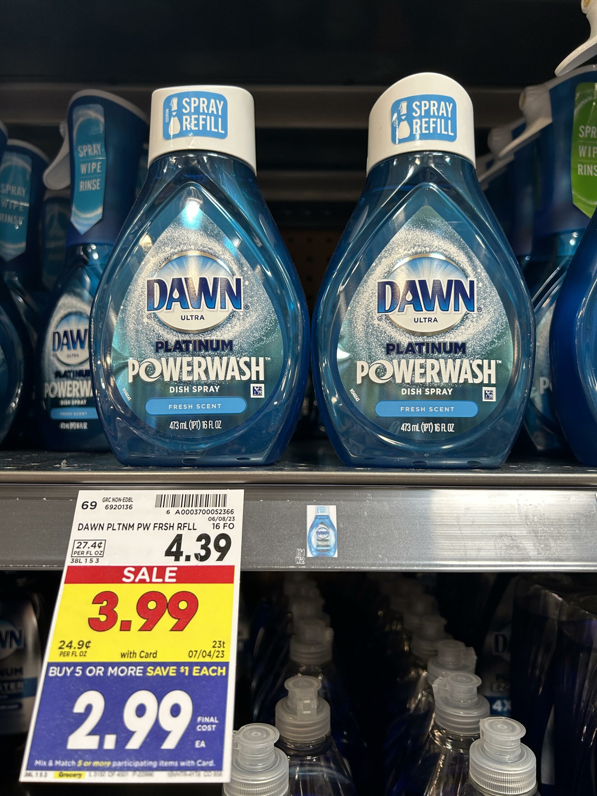 dawn powerwash refills kroger shelf image 1