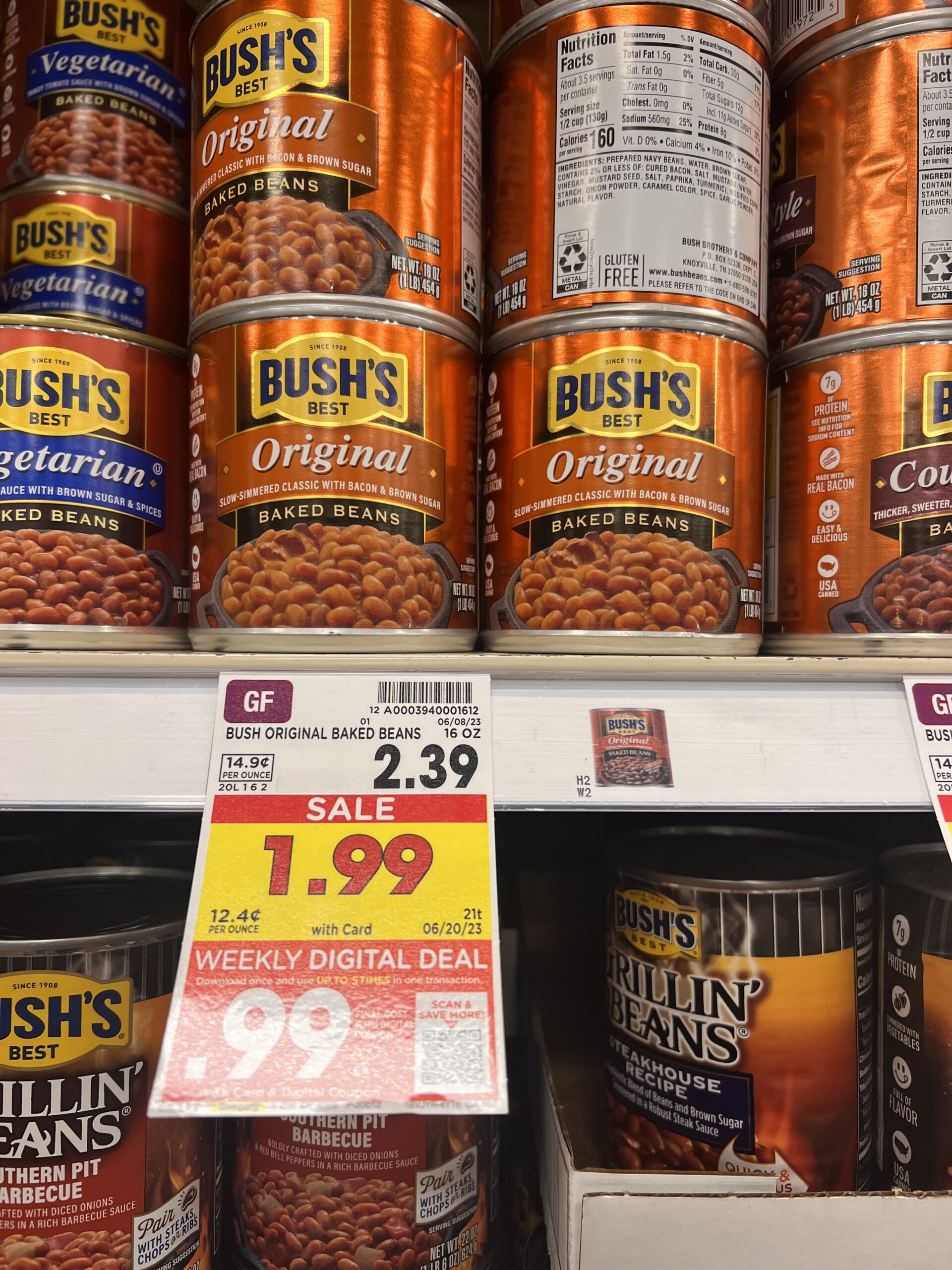 bush's best baked beans kroger shelf image 1