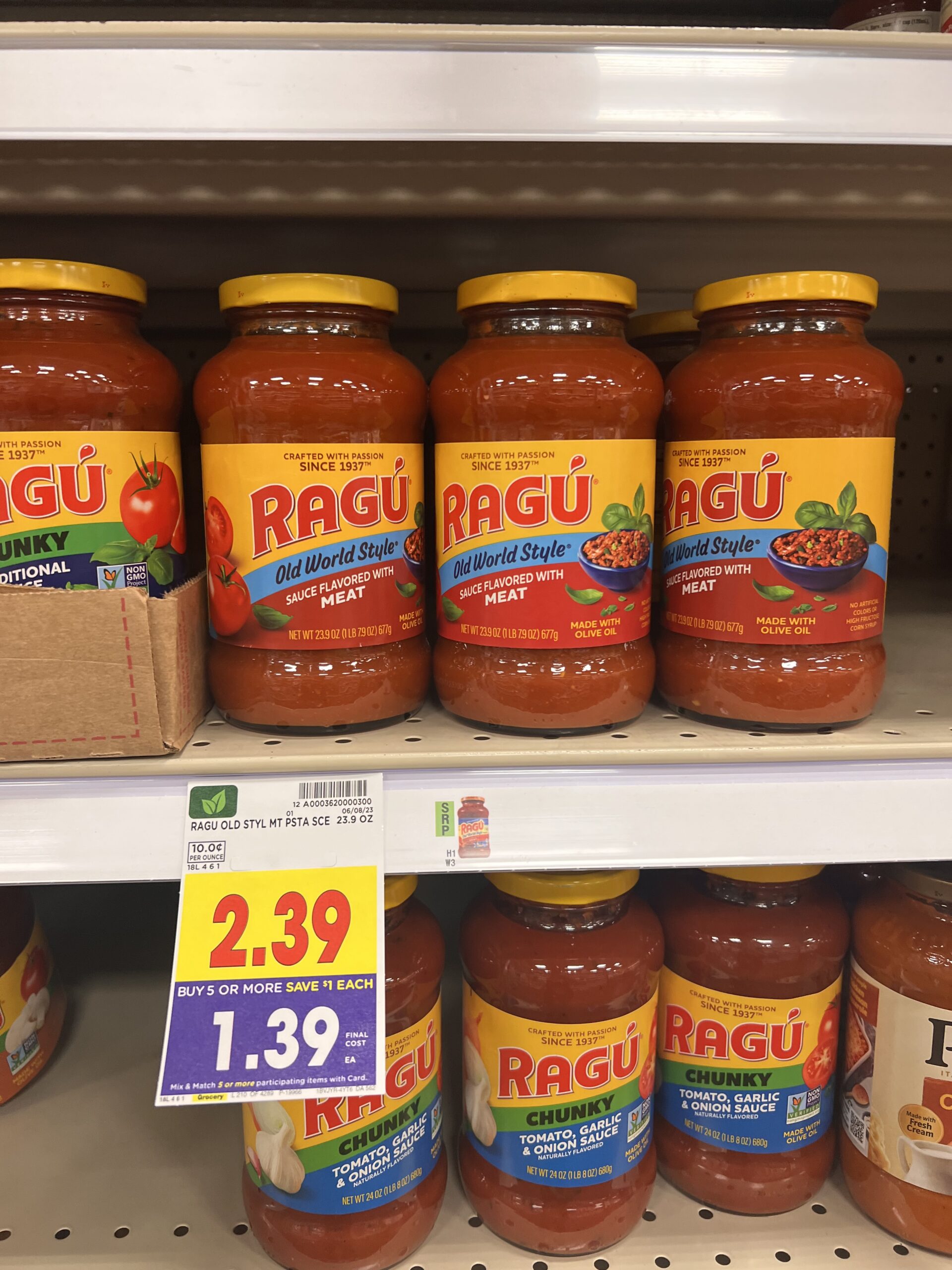 ragu pasta sauce kroger shelf image 4