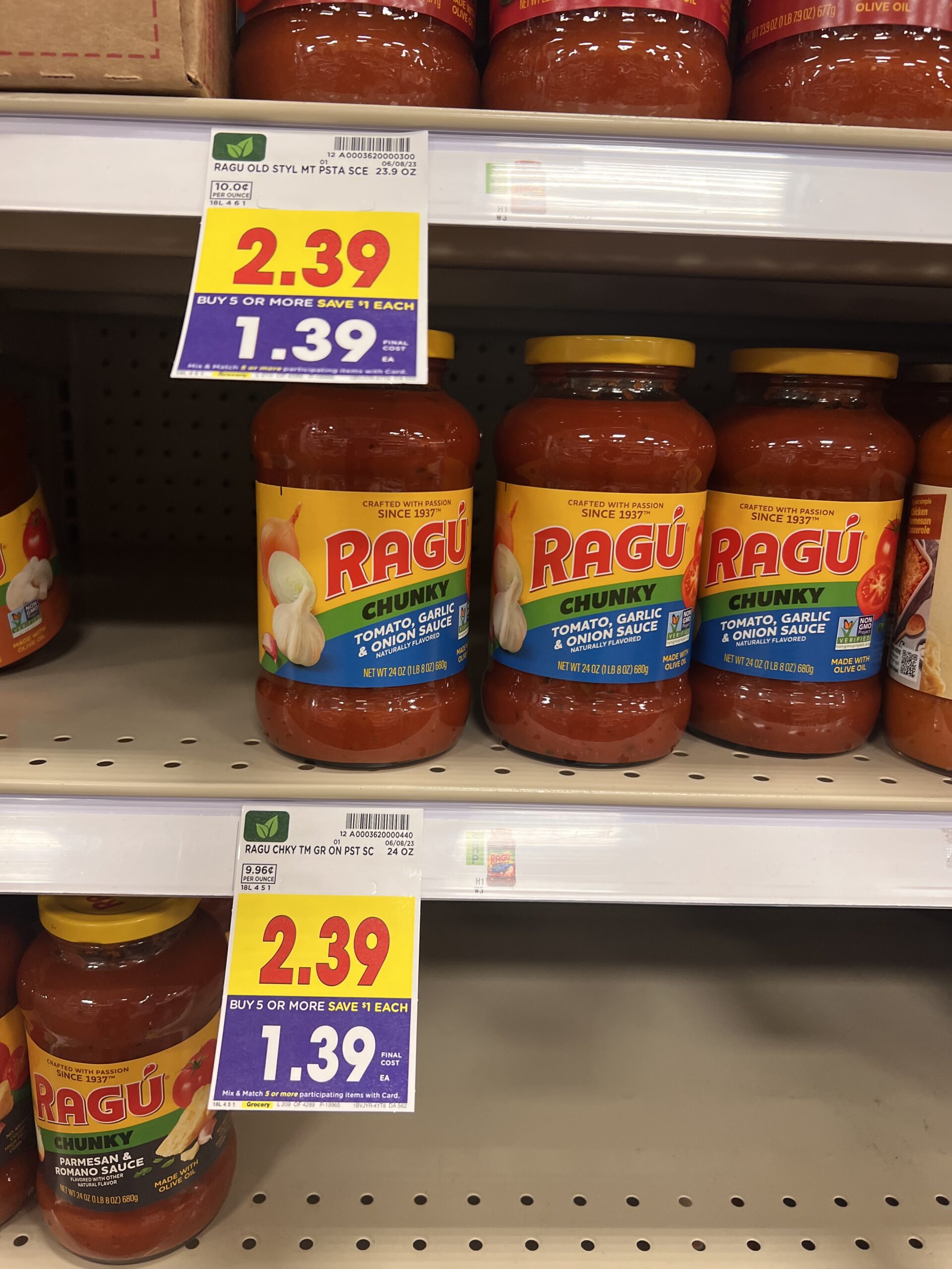 ragu pasta sauce kroger shelf image 5