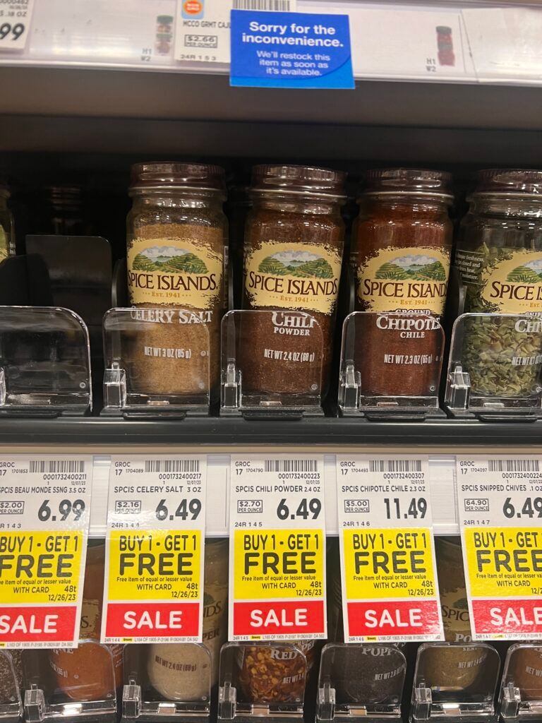 spice islands kroger shelf image