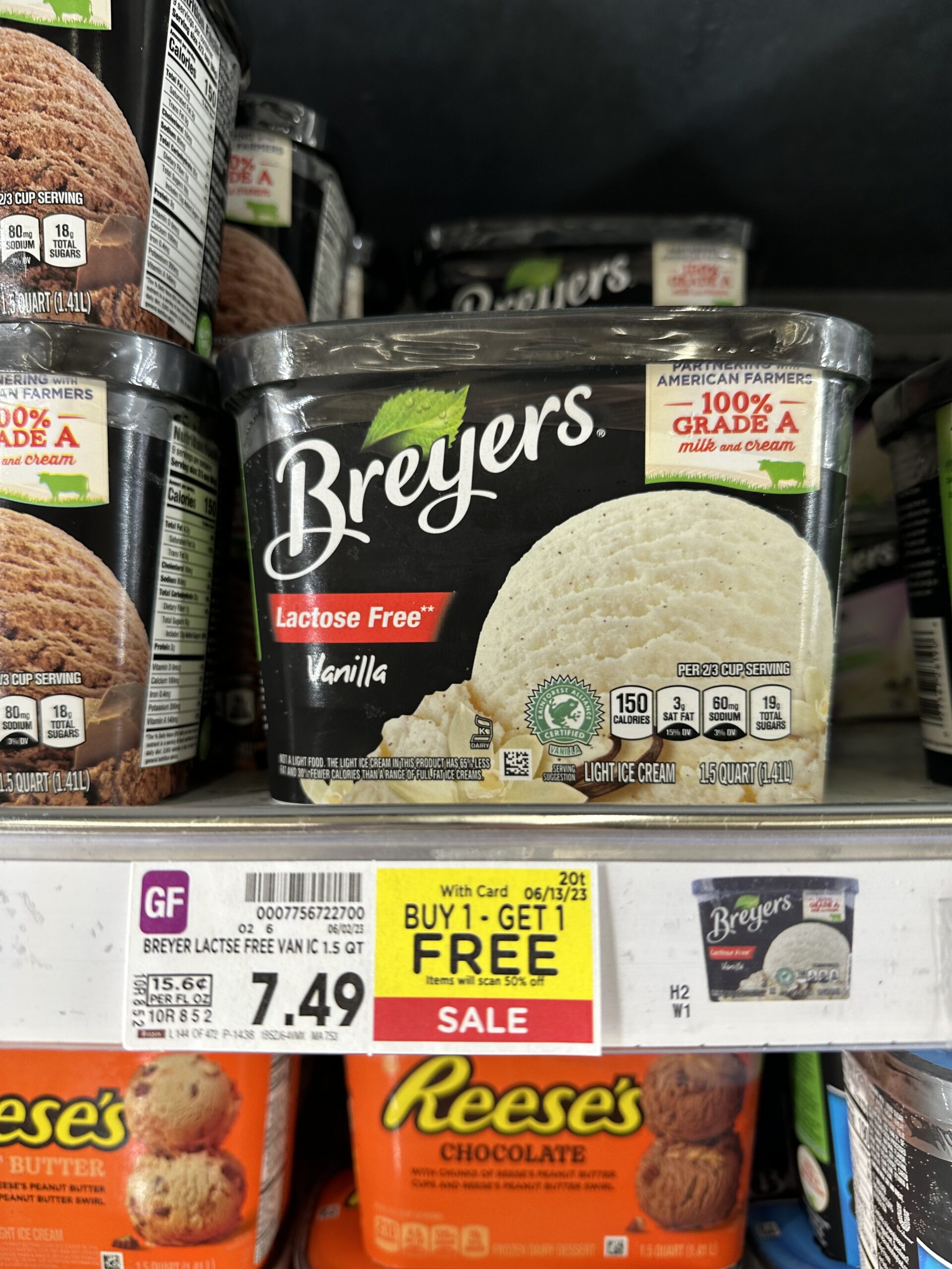 breyers ice cream kroger shelf image 2