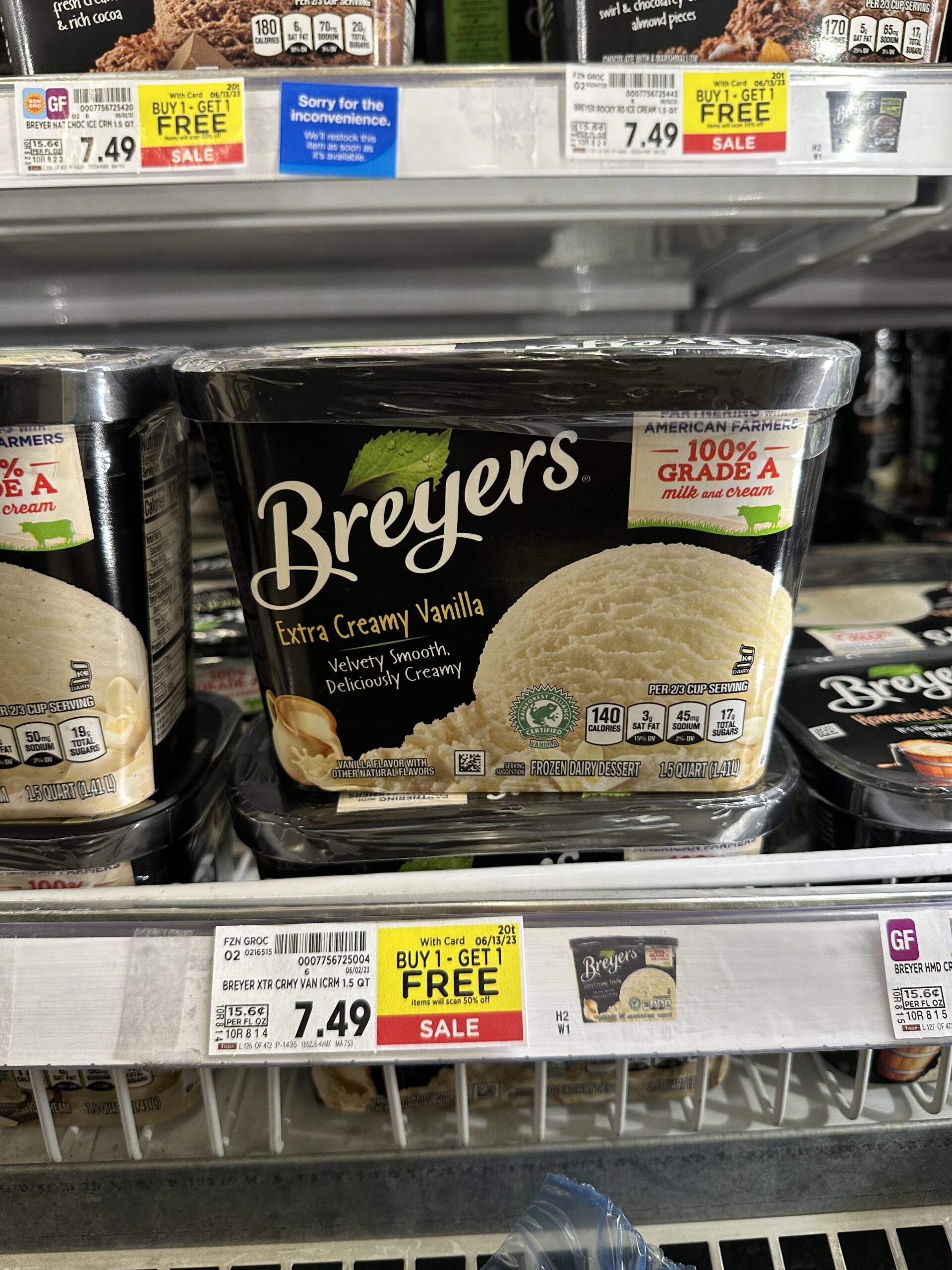 breyers ice cream kroger shelf image 21