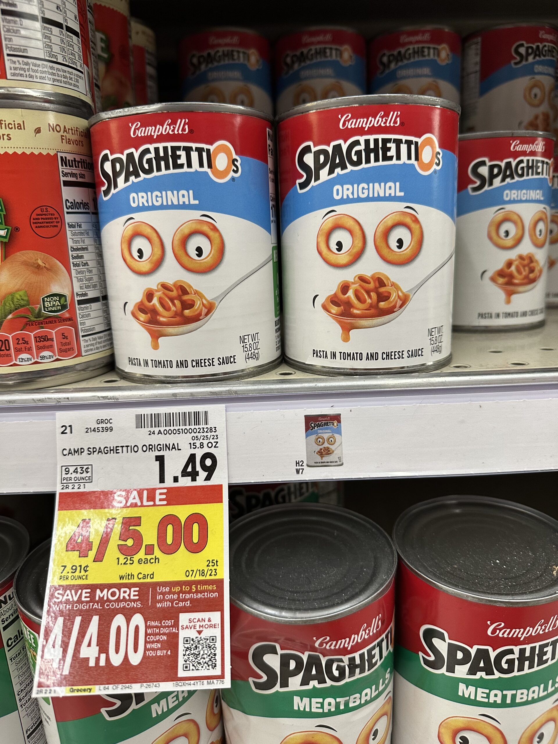 spaghettios kroger shelf image 4