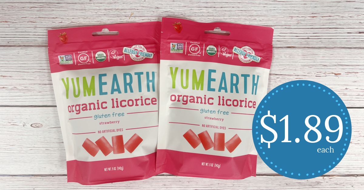 Yumearth Organics Licorice - Organic - Black - Soft - Case of 12 - 5 oz
