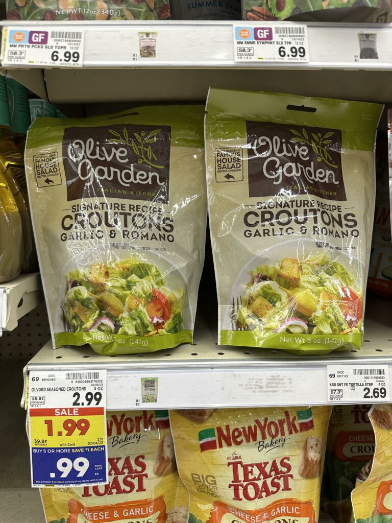 olive garden croutons kroger shelf image