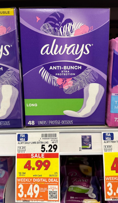 Tampax Tampons and Always Liners & Pads are ONLY $3.49 at Kroger! - Kroger  Krazy