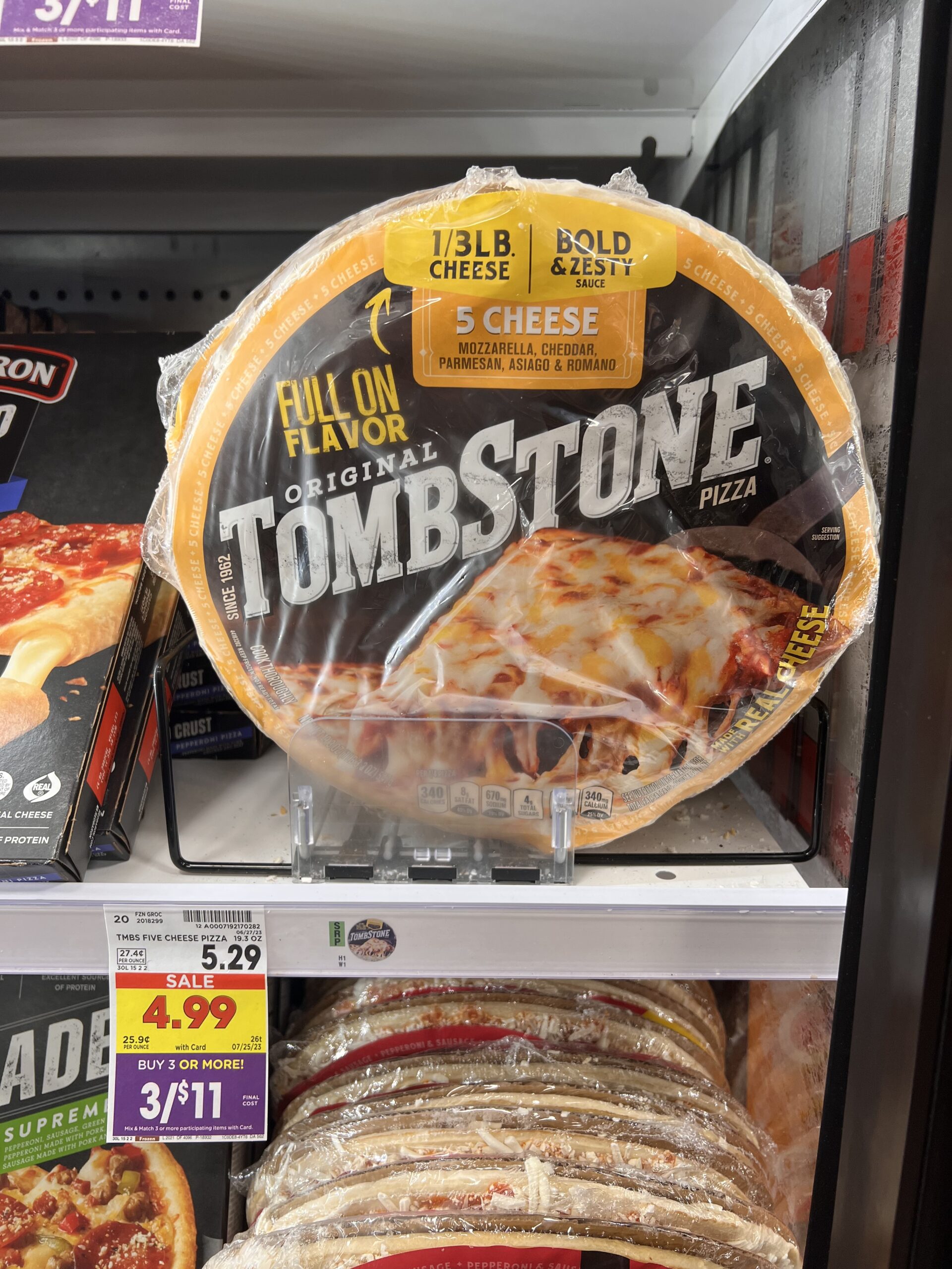 Tombstone pizza kroger shelf image 2