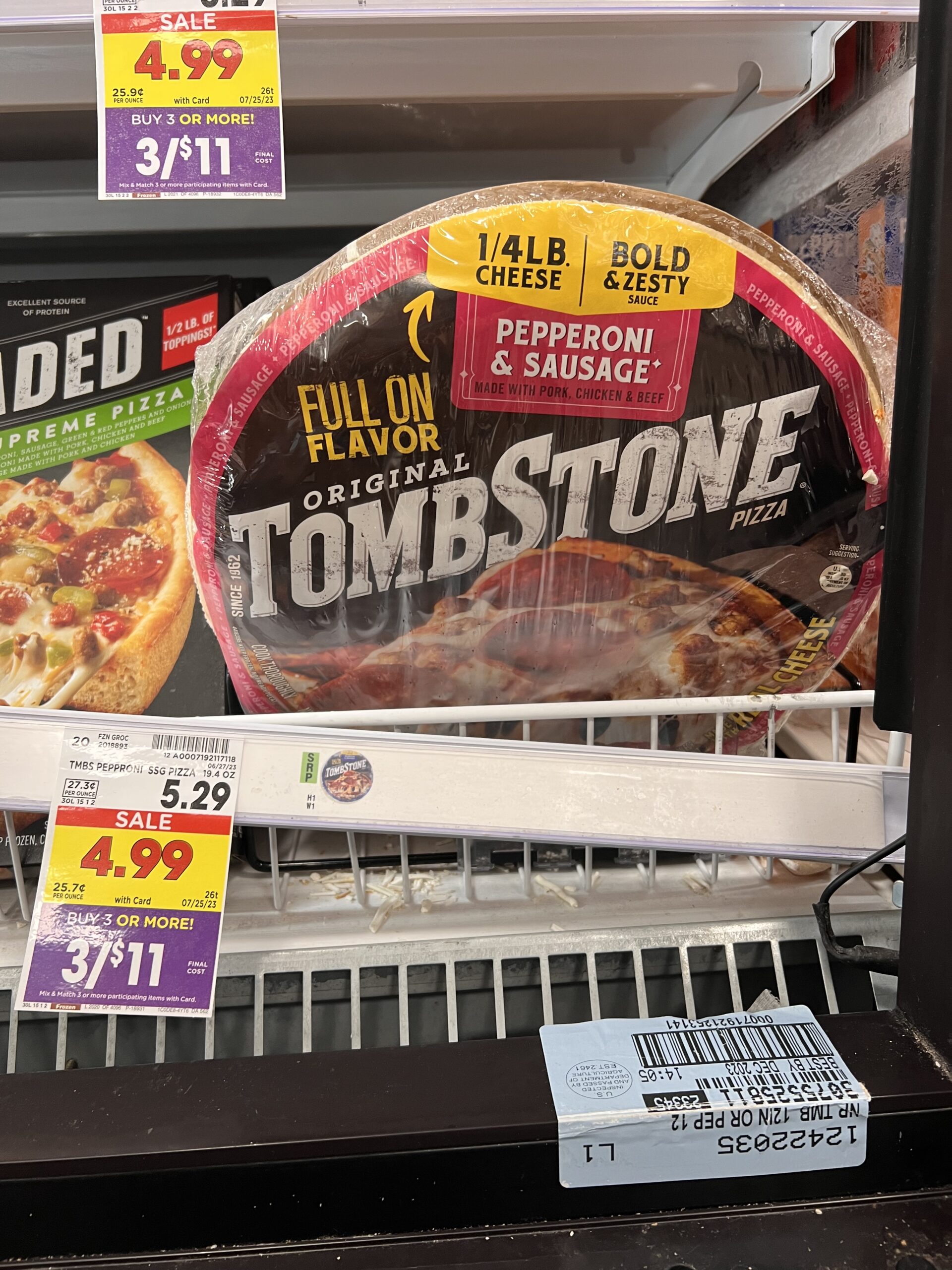 Tombstone pizza kroger shelf image 3