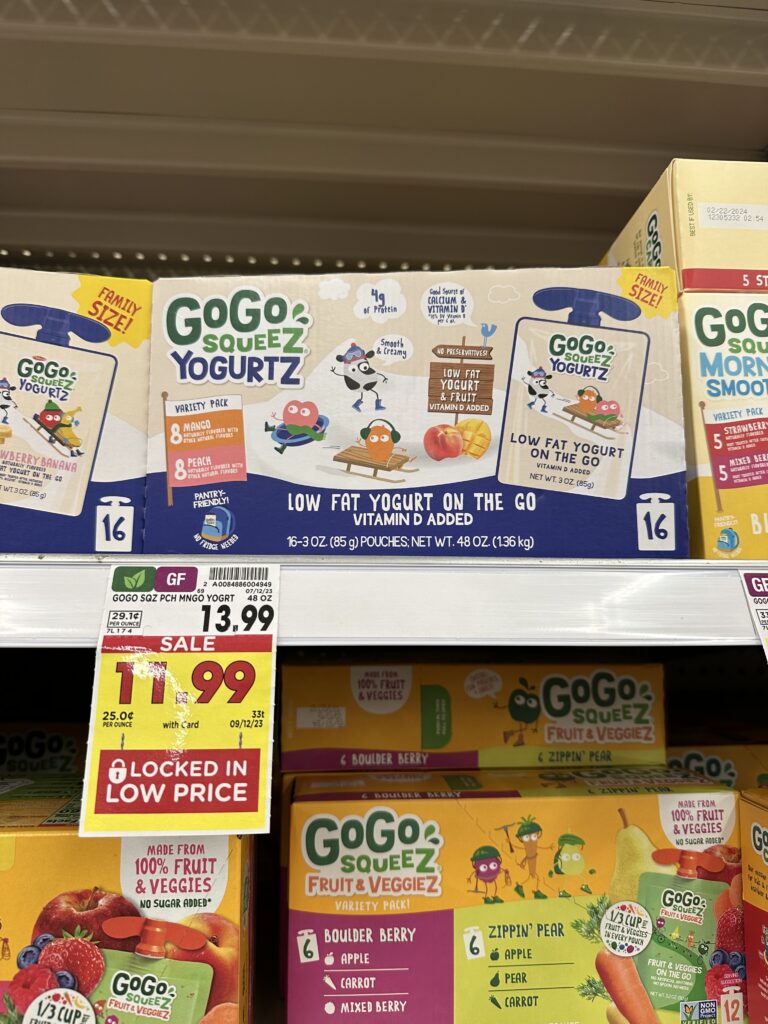 gogo yogurtz kroger shelf image 1