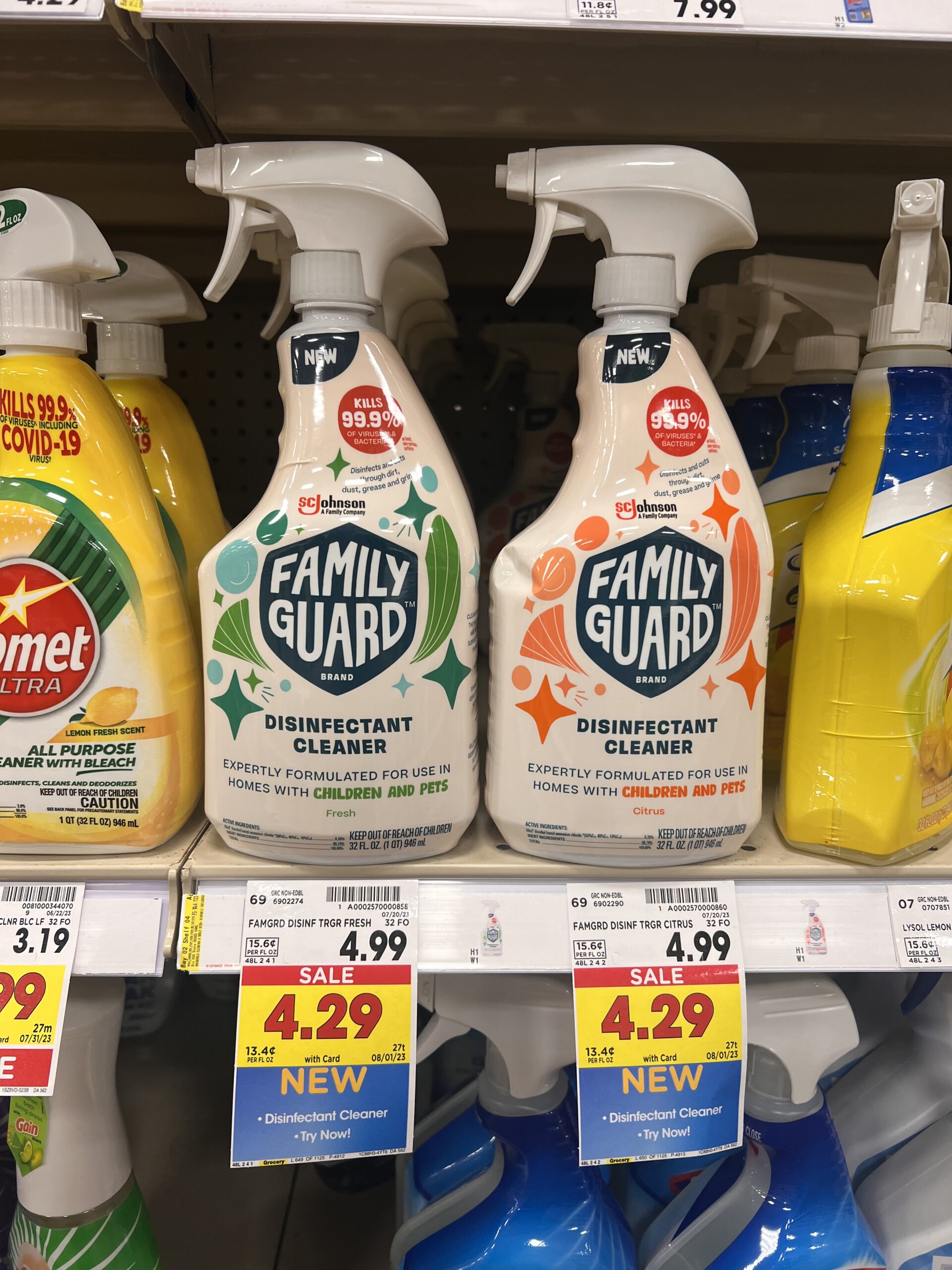 family guard cleaners kroger shelf image
