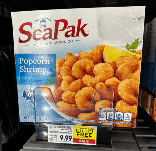 SeaPak Frozen Seafood Kroger Shelf Image