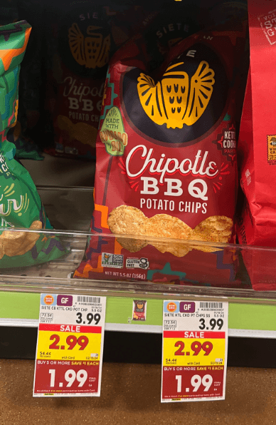 Siete Potato Chips Kroger Shelf Image