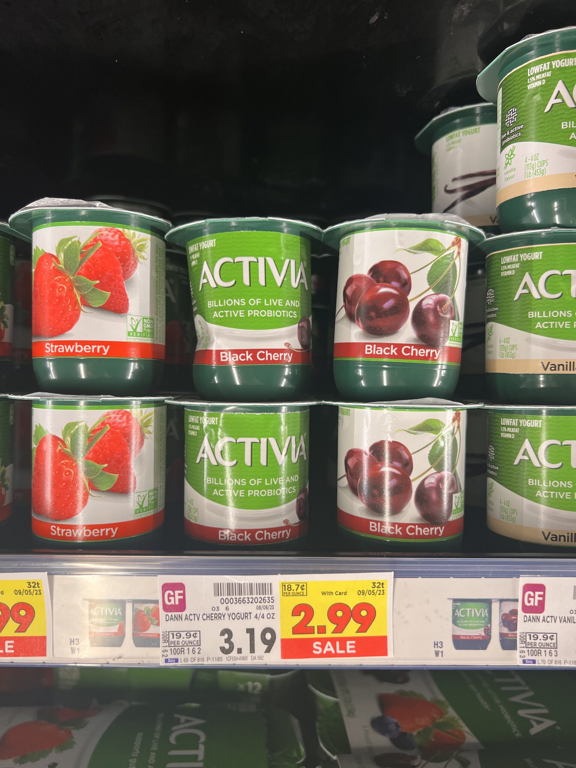 activia yogurt kroger shelf image 2