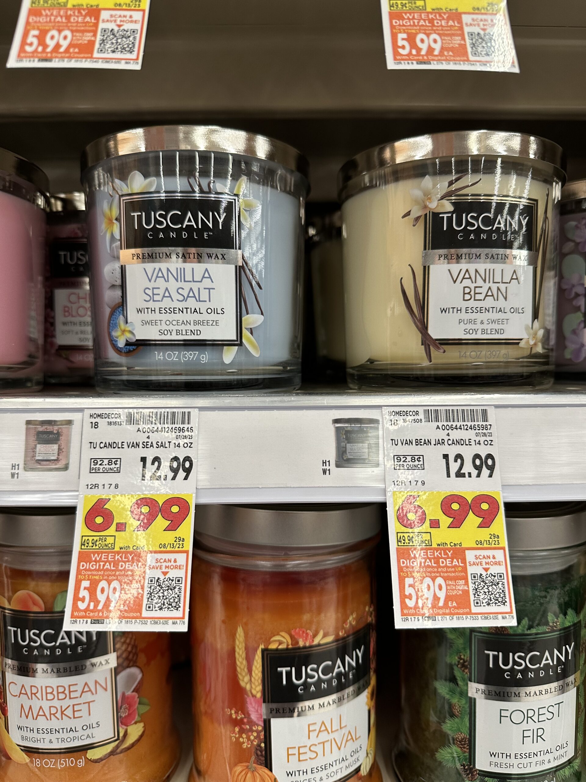 tuscany candles kroger shelf image 1