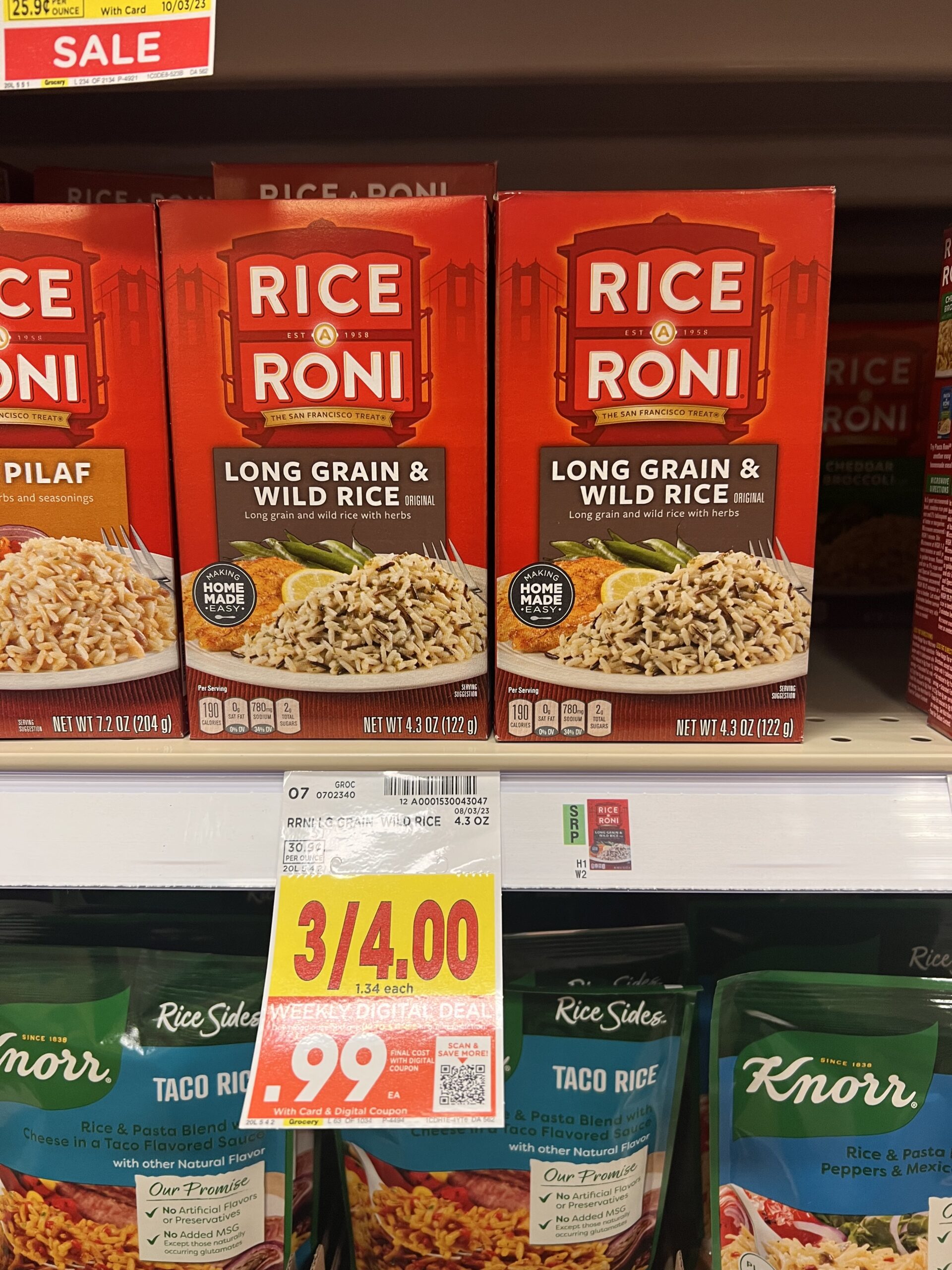 rice a roni kroger shelf image 3