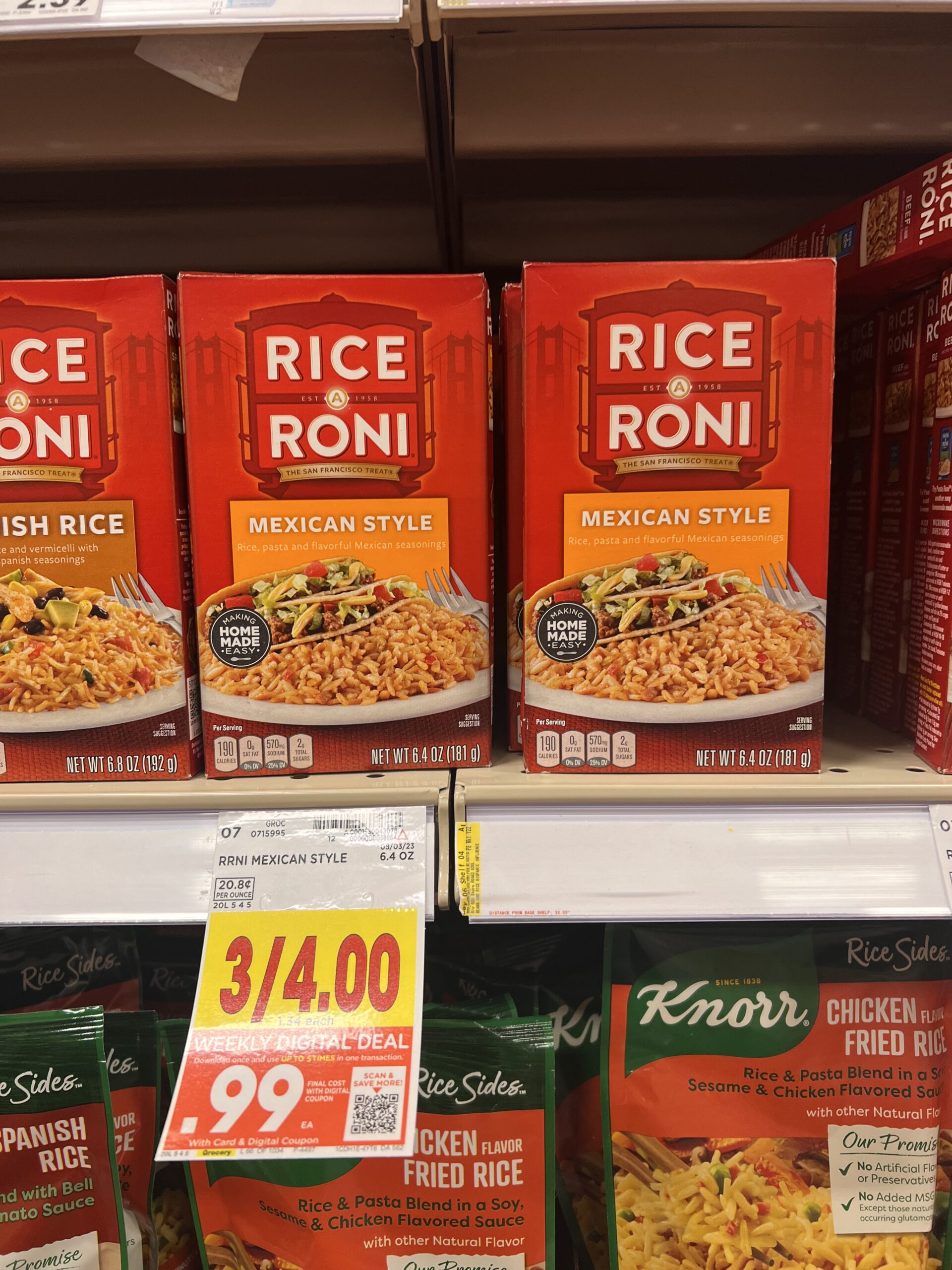 rice a roni kroger shelf image 6
