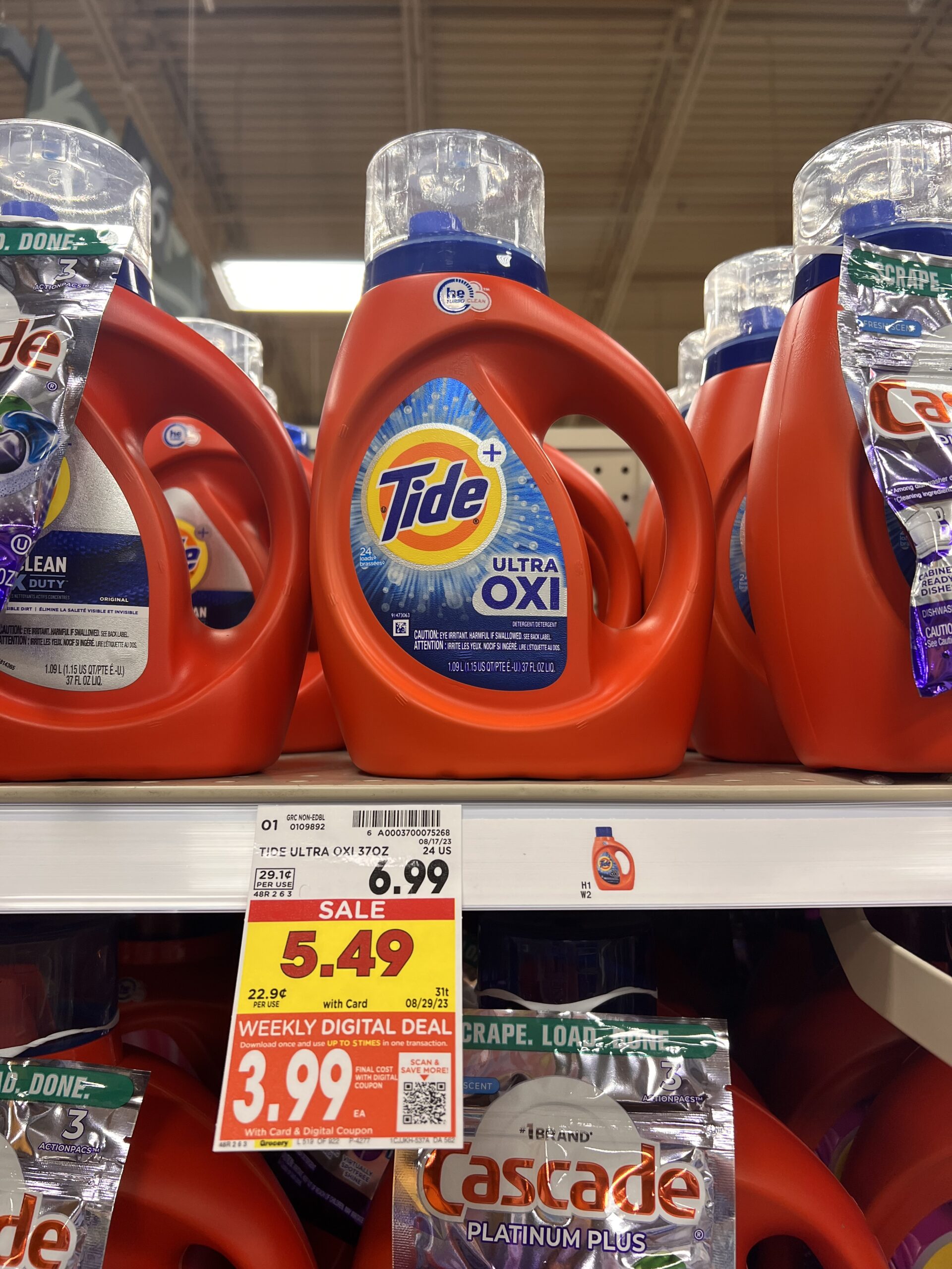 tide detergent kroger shelf image 2