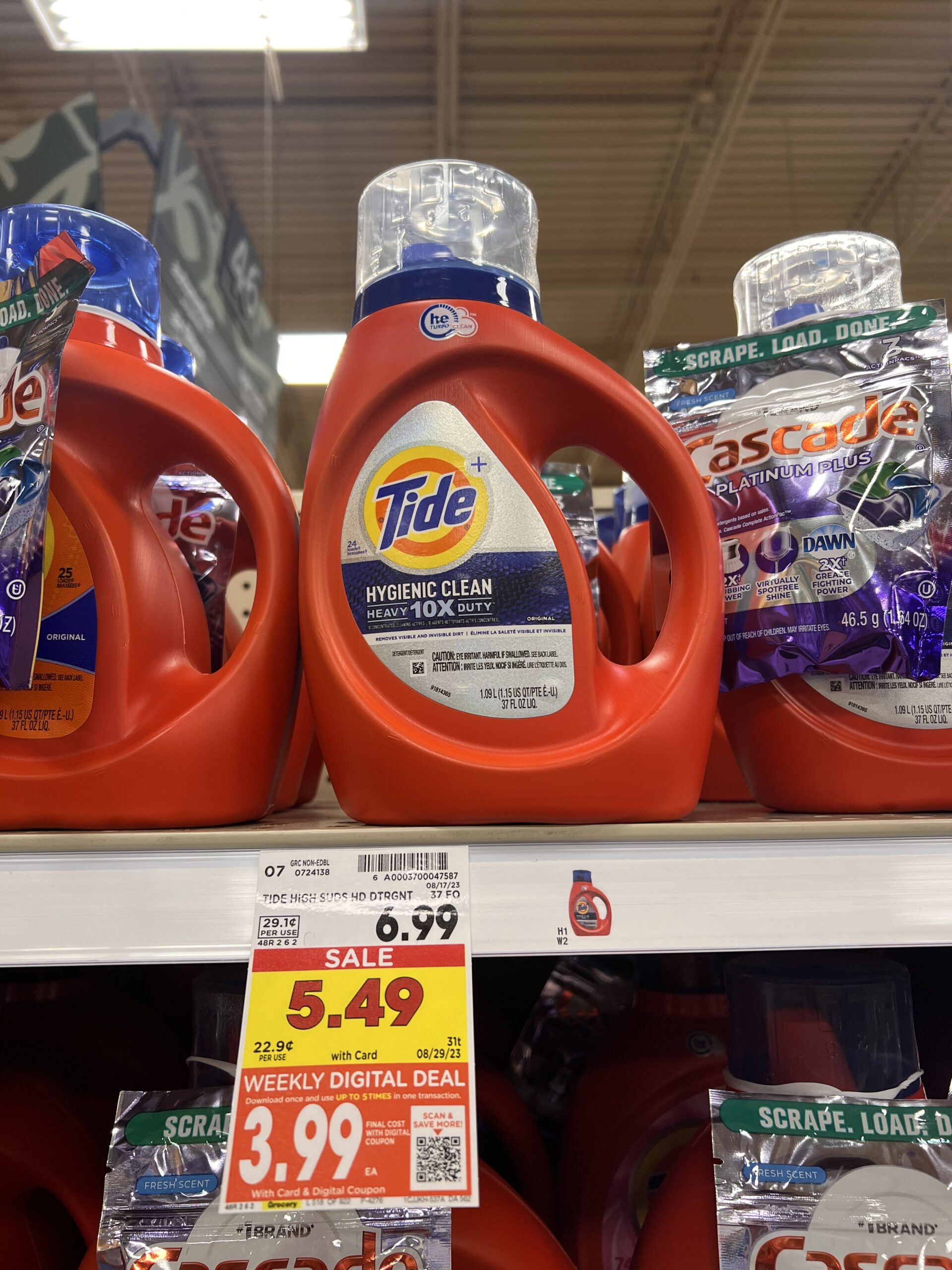 tide detergent kroger shelf image 3