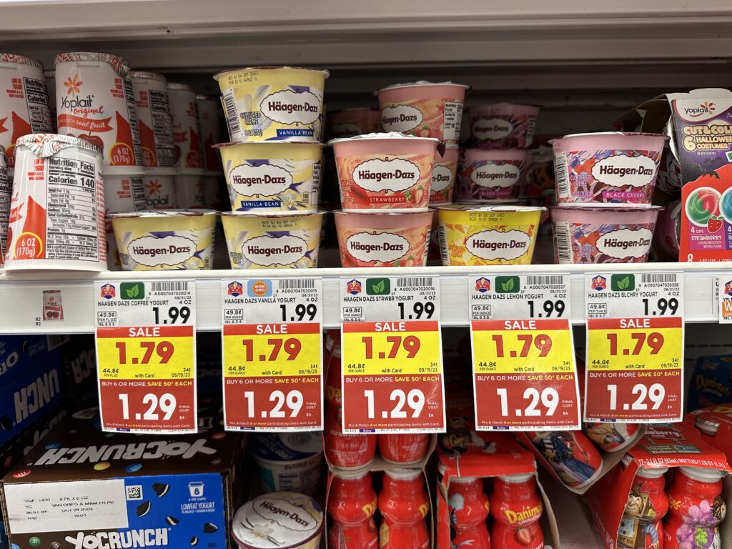 haagen dazs yogurt kroger shelf image