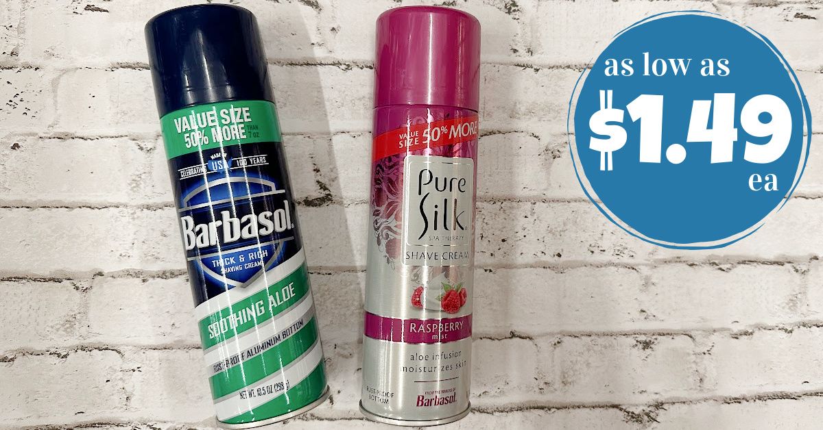 Barbasol and Pure Silk Shave Cream as low as $1.49 each! - Kroger Krazy