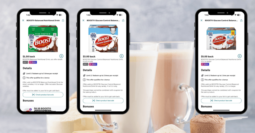 BOOST Nutritional Drinks Ibotta Rebate Kroger