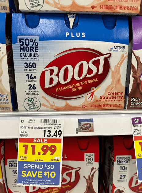 BOOST Plus Kroger Shelf Image