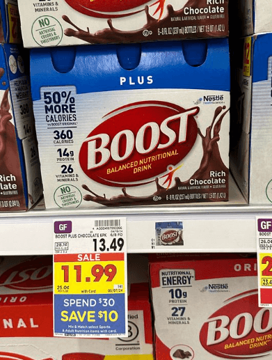 BOOST Plus Kroger Shelf Image