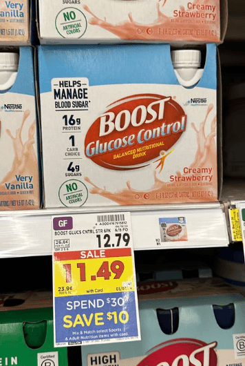 Boost Glucose Control Kroger Shelf Image