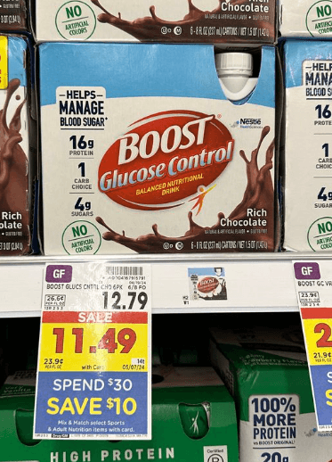 Boost Glucose Control Kroger Shelf Image