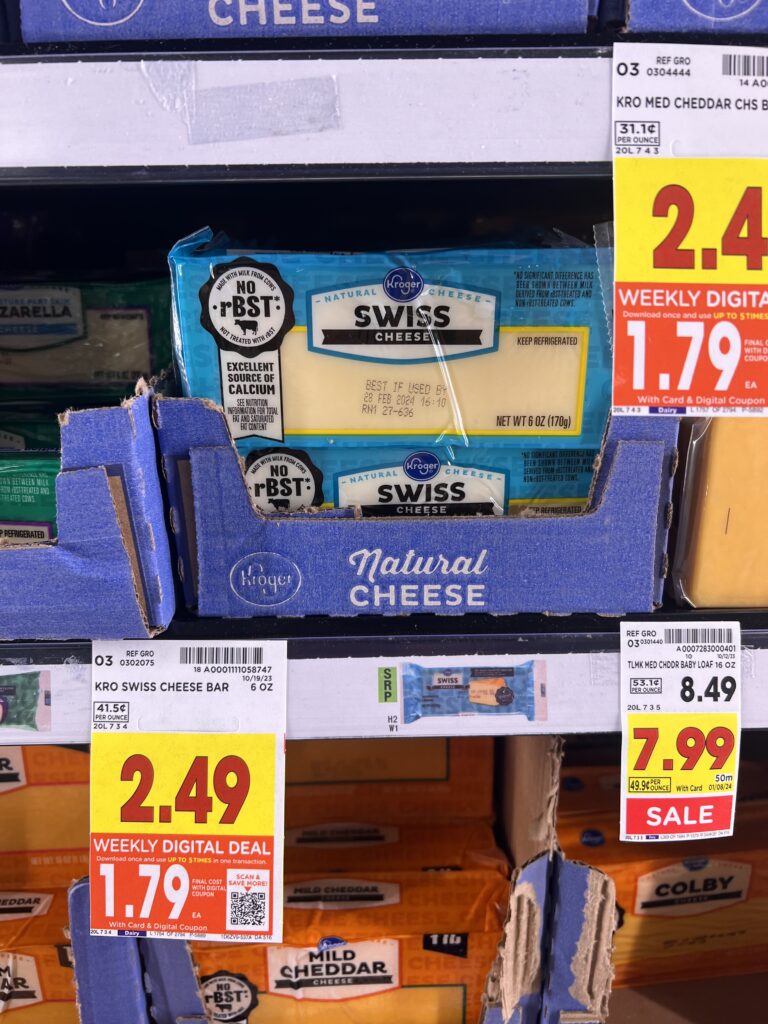 kroger cheese shelf image 28