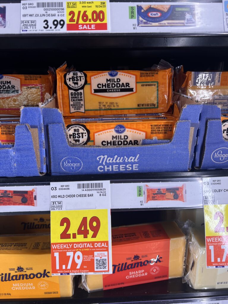 kroger cheese shelf image 30