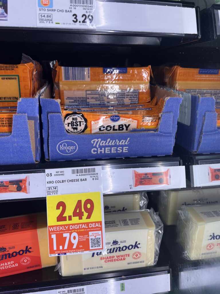 kroger cheese shelf image 31