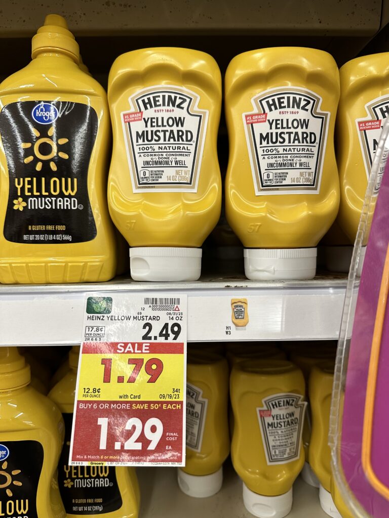 heinz mustard kroger shelf image