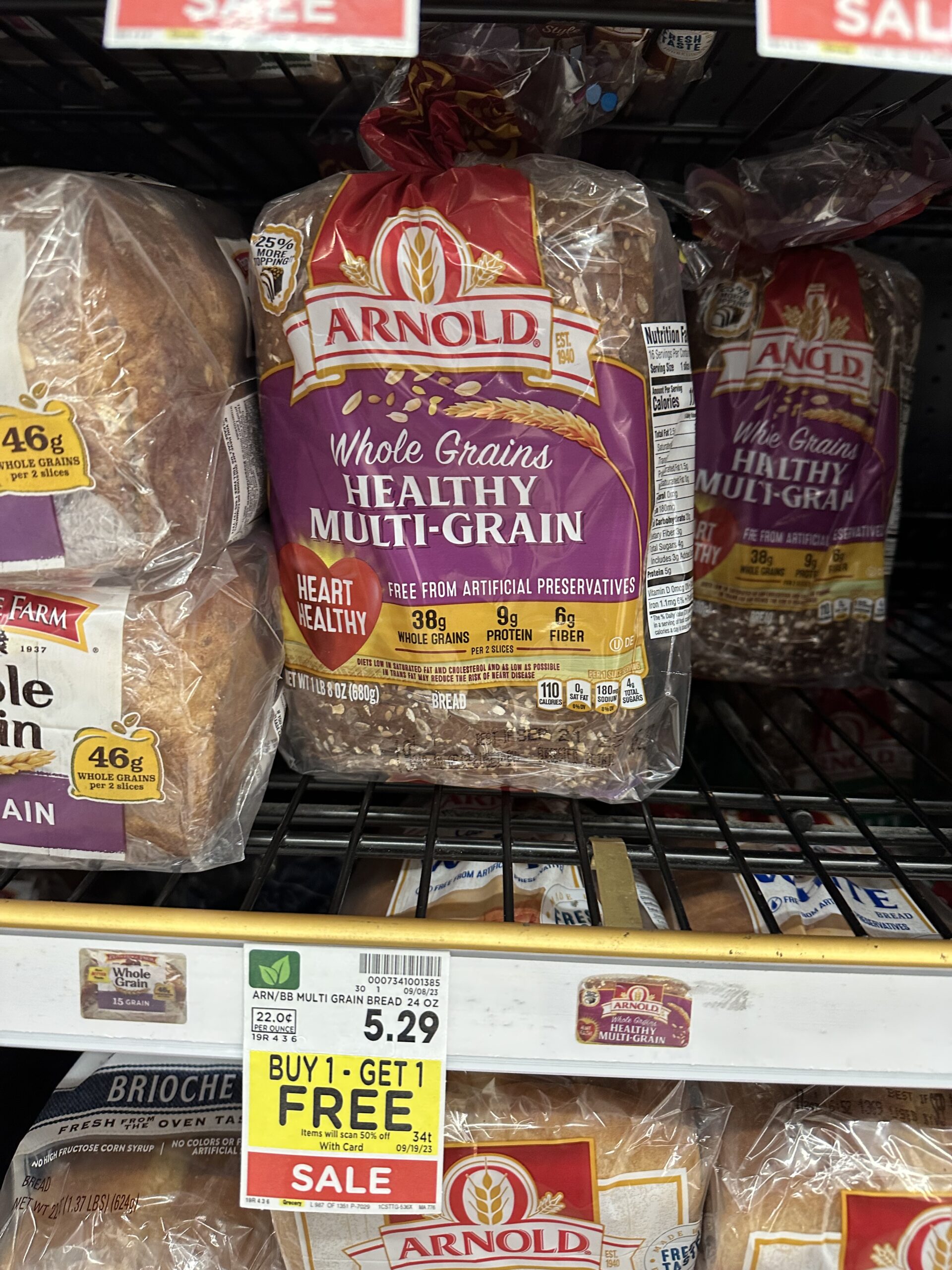 arnold bread kroger shelf image 3
