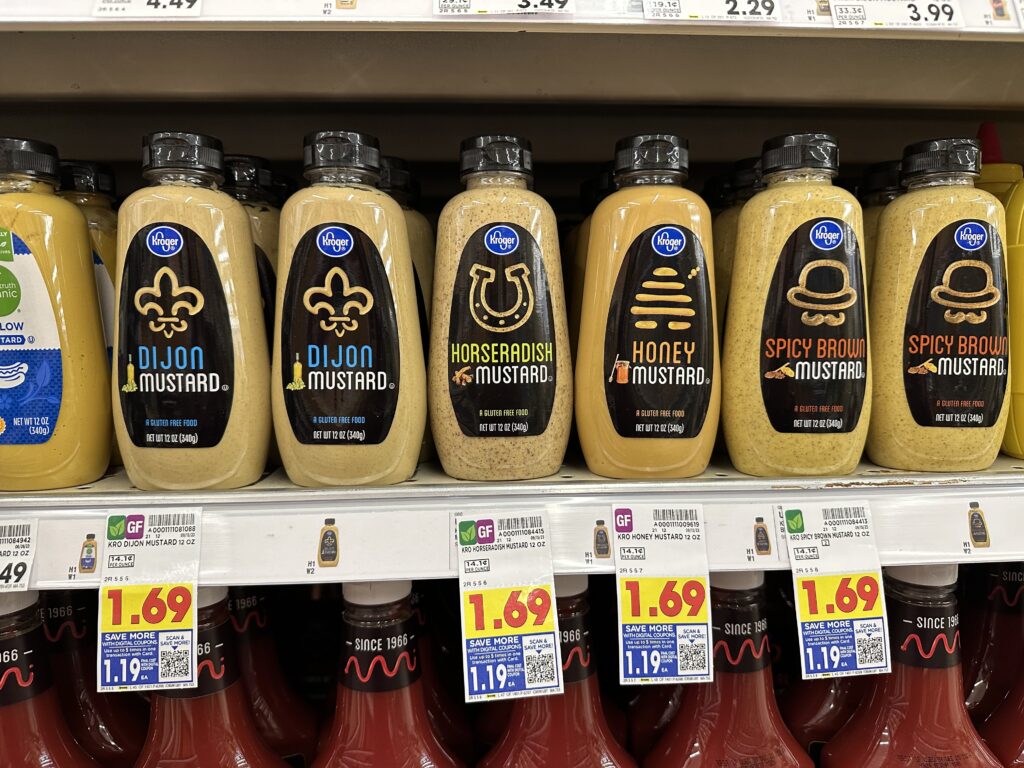 kroger mustard shelf image