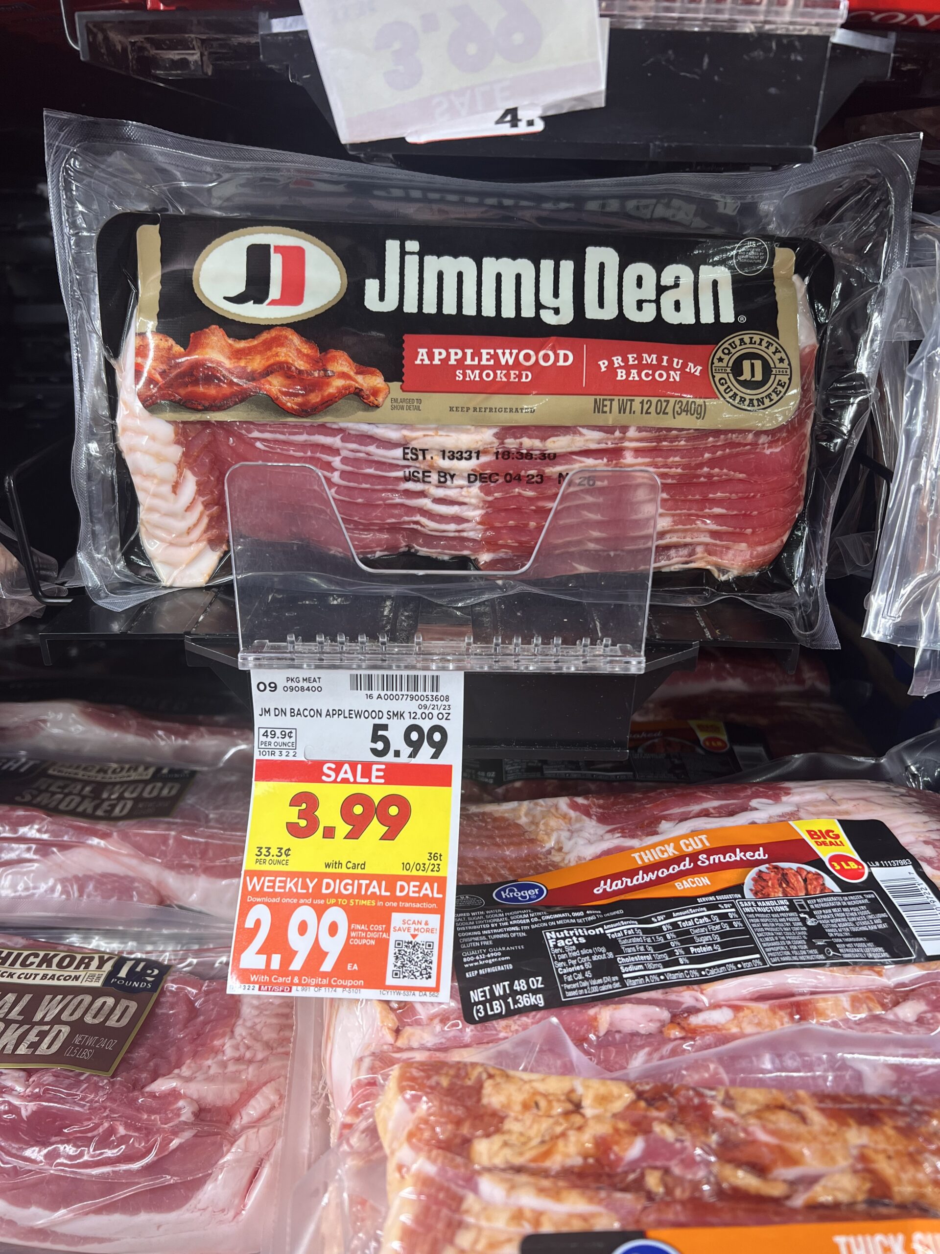 jimmy dean bacon kroger shelf image 2