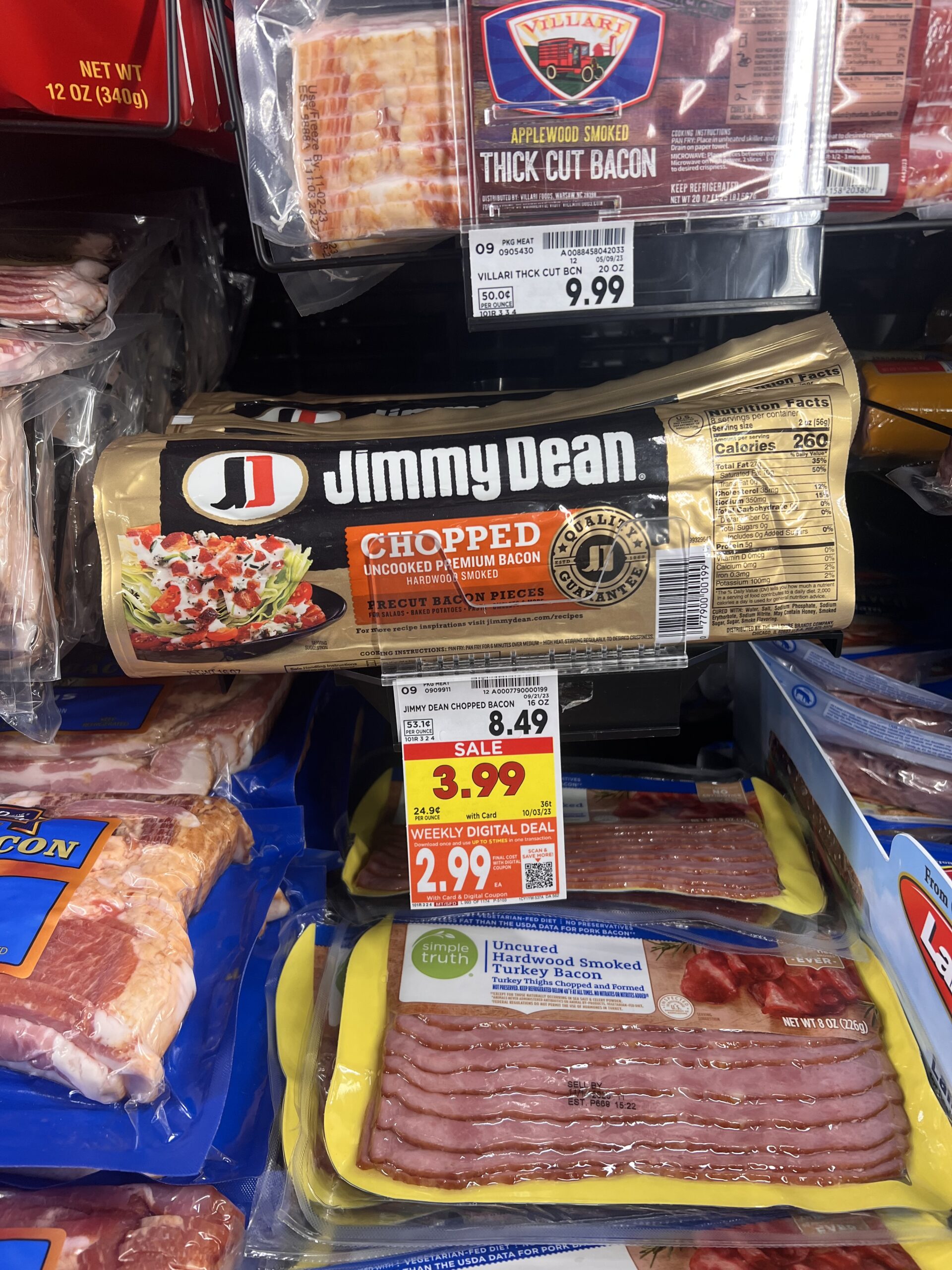 jimmy dean bacon kroger shelf image 1