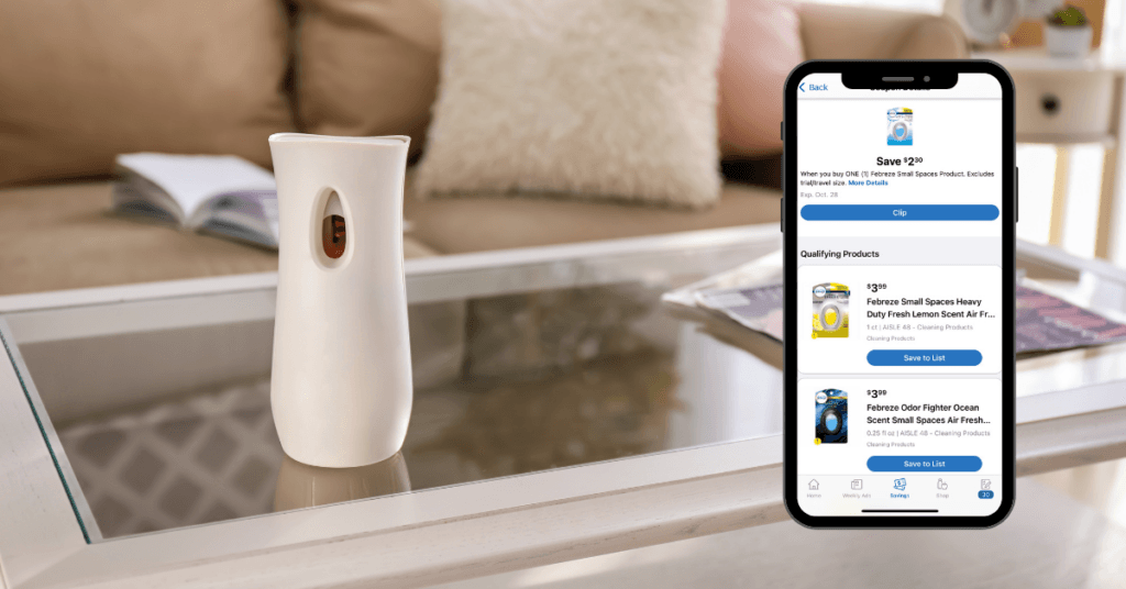 febreze small spaces kroger