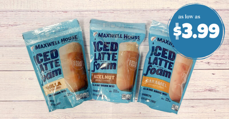 maxwell house iced latte with foam kroger krazy